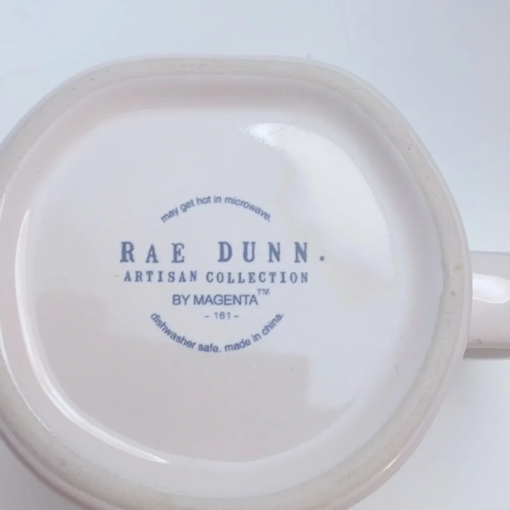 NWOT Rae Dunn Artisan Collection by Magenta White & Black “Gulp” Coffee Mug